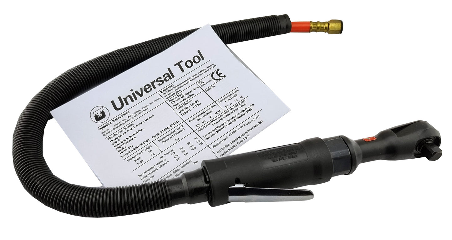 UT 1/2" Drive Composite Air Ratchet Wrench With Whip Hose