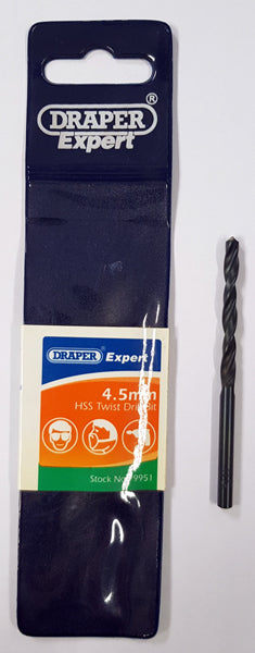 HSS TWIST DRILL BIT 4.5MM FROM DRAPER EXPERT