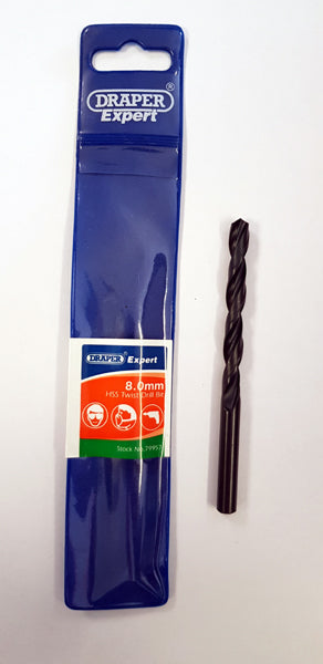 HSS TWIST DRILL BIT 8MM FROM DRAPER EXPERT