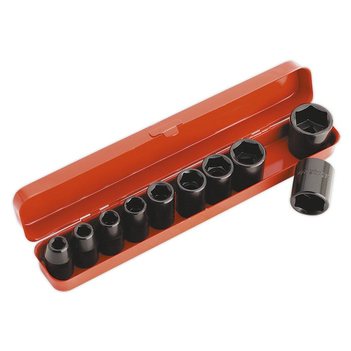 Impact Socket Set 1/2"Sq Drive 9-27mm