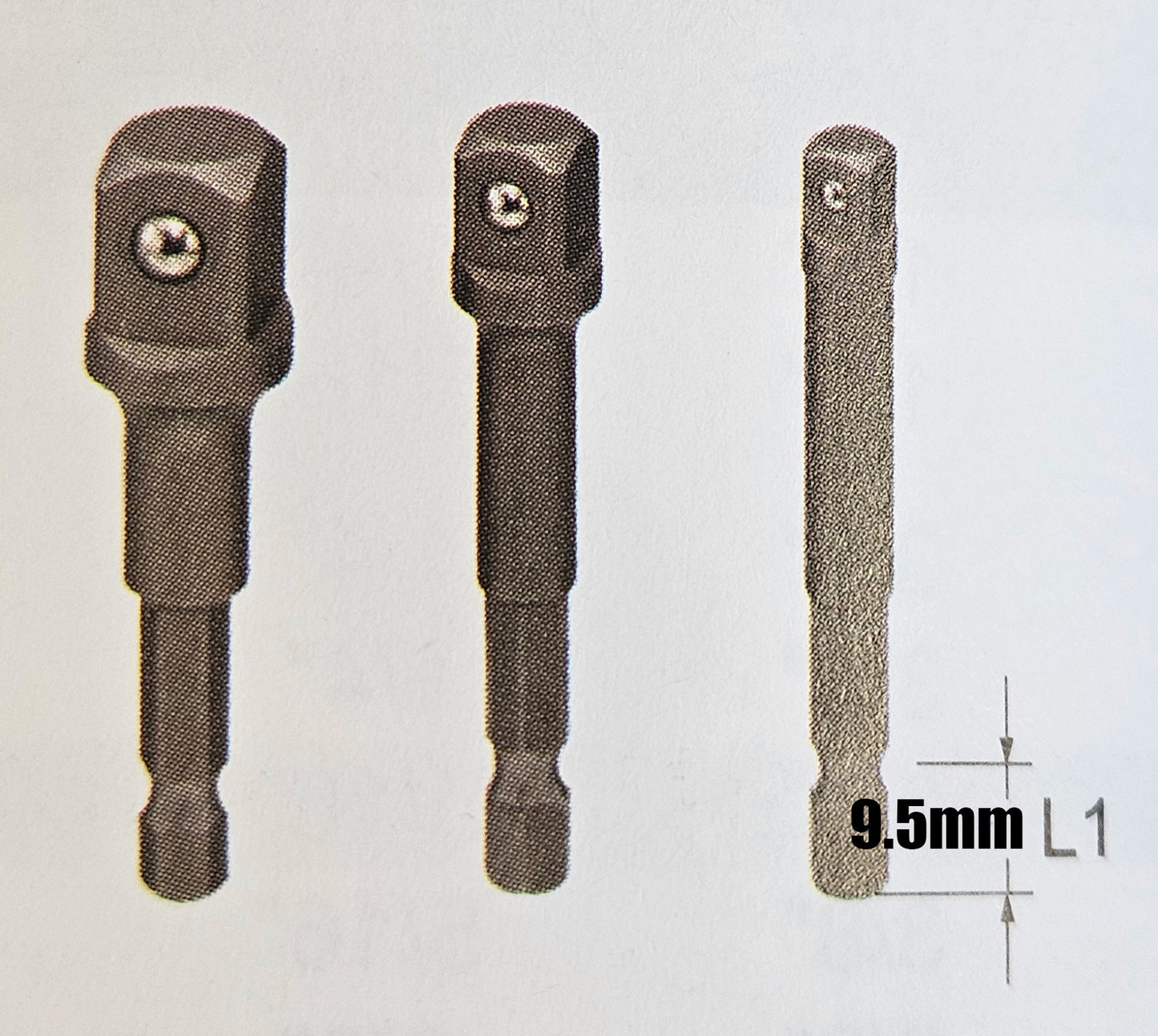 3Pc 1/4", 3/8" & 1/2" Nut Spinner Set (For Electric Drills) Genius Tools