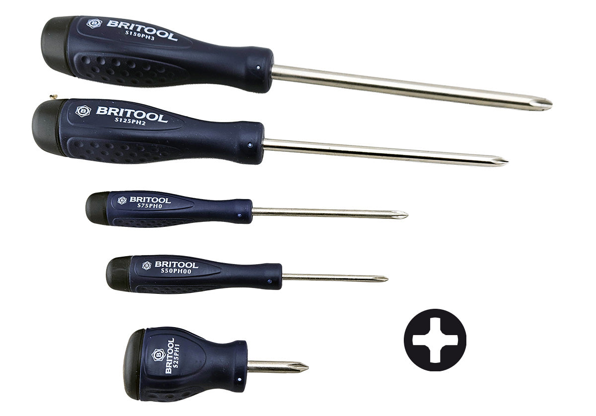 5Pc Phillips Screwdriver Set - Britool Hallmark