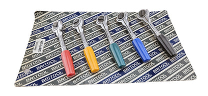 Britool 1/4" drive swivel head ratchets pack of 5 with colour handles. 