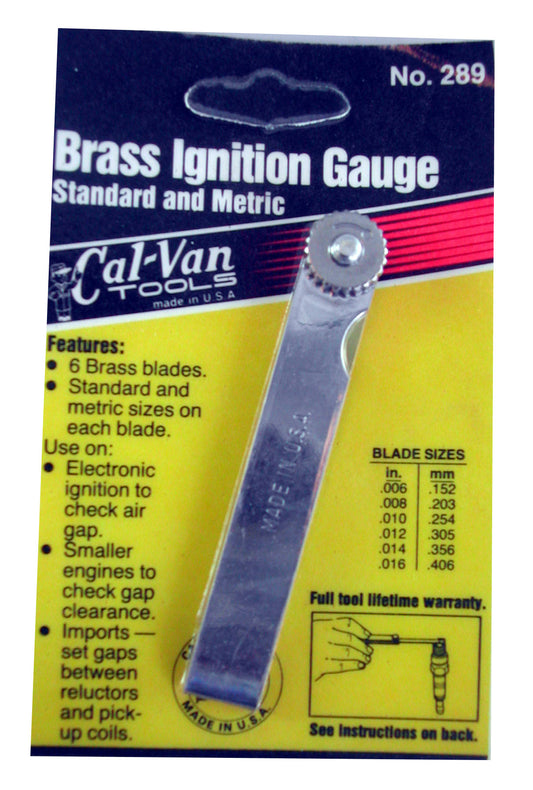 NON-MAGNETIC 6 BLADE BRASS IGNITION GAUGE FROM CAL-VAN USA