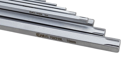 Genius Tools Hex Key Wrench Set 9 Piece Metric Long Anti-Slip Design