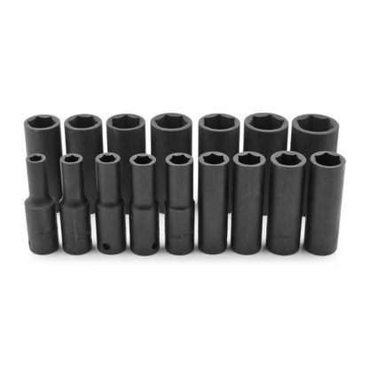 Genius Tools 16-Piece 3/8" Drive Metric Impact Socket Set TD-316M