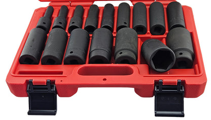 16 Piece 1/2" Drive AF Deep Impact Socket Set In Case From Genius Tools