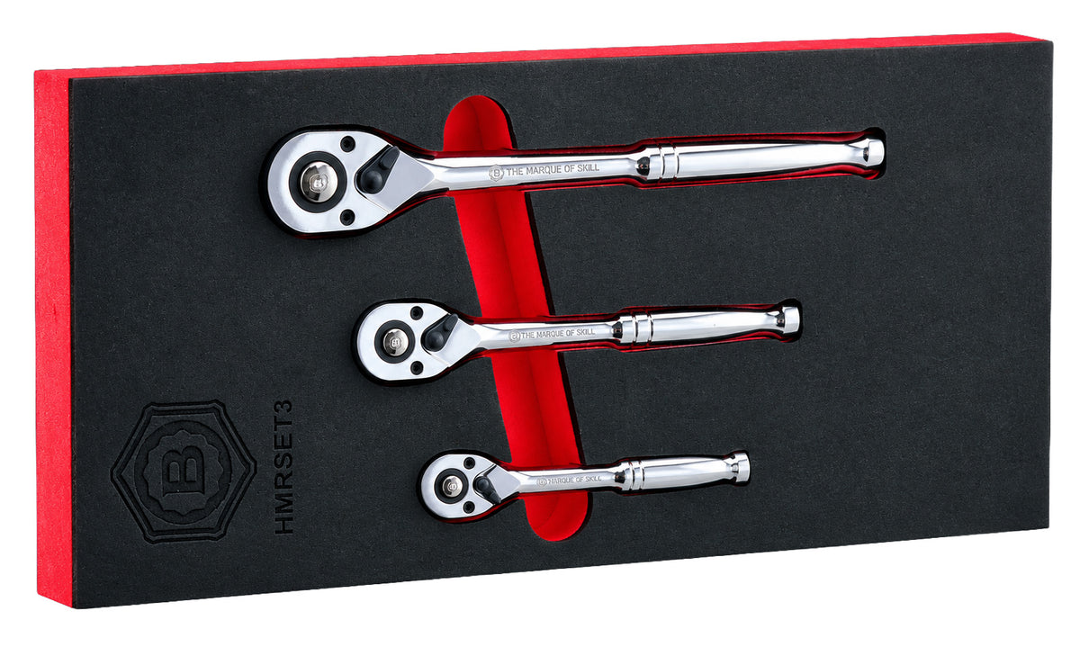XL Flexi Head Ratchet Wrench Set + Pear Head Ratchet Set 1/4", 3/8" & 1/2"