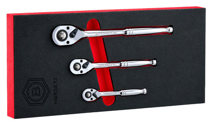 XL Flexi Head Ratchet Wrench Set + Pear Head Ratchet Set 1/4", 3/8" & 1/2"