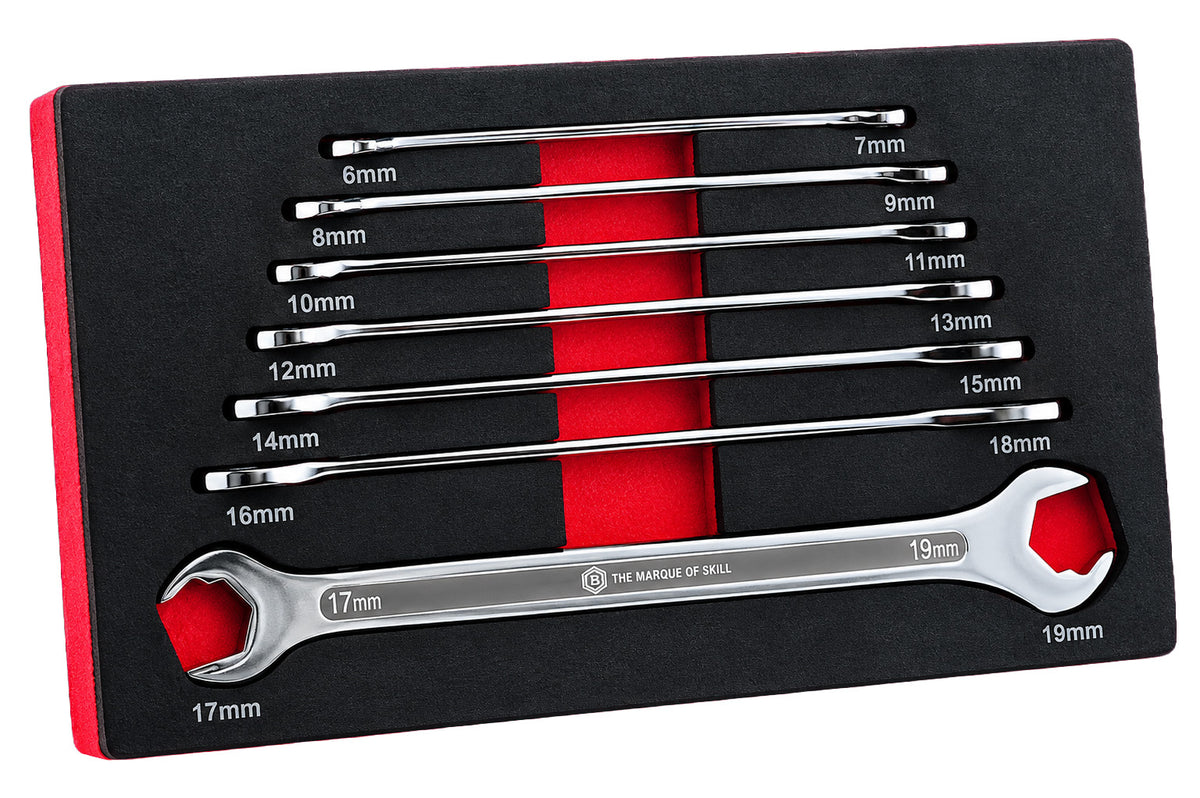 Britool 25pc Combination Spanner Set 6-32mm + 7pc Ultra Thin Spanner Set