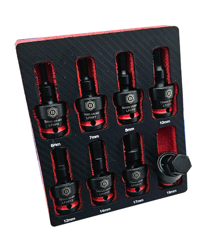 8Pc 1/2" Flexi Impact Hex Bit Socket Set 6-19mm From Britool Hallmark