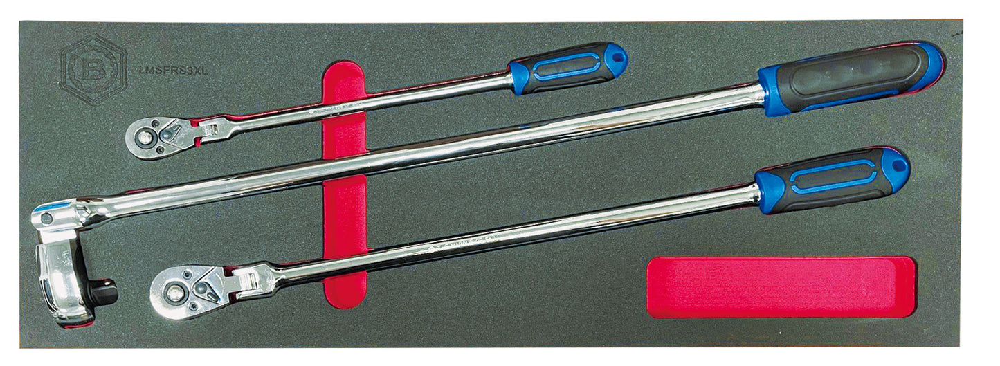 XL Flexi Head Ratchet Wrench Set 1/4", 3/8" & 1/2" - Britool Hallmark