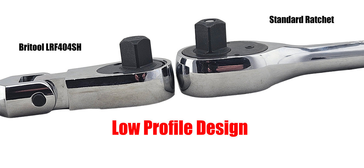 1/2" Drive Ratchet with Low-Profile Flexi-Head From Britool Hallmark