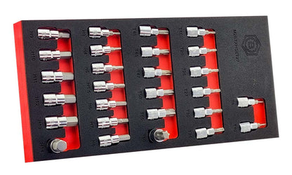 Britool 3/8" Drive Socket, Ratchet & Accessory Set + Torx & Hex Bit Socket Set