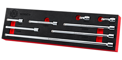 Britool 38Pc 3/8" 6Pt Standard & Deep Socket Set 6-24mm + Extension Bar Set