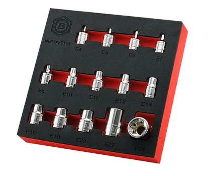 Torx Star Bit Socket Set 3/8" Drive + E-Torx Socket Set - Britool Hallmark