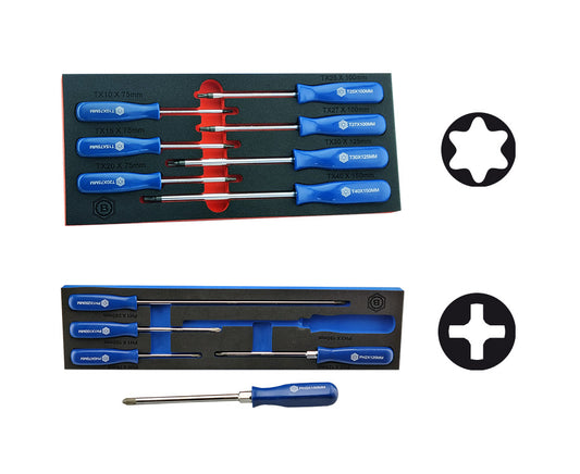 7Pc Torx / Star Screwdriver Set + Phillips Screwdriver Set - Britool Hallmark