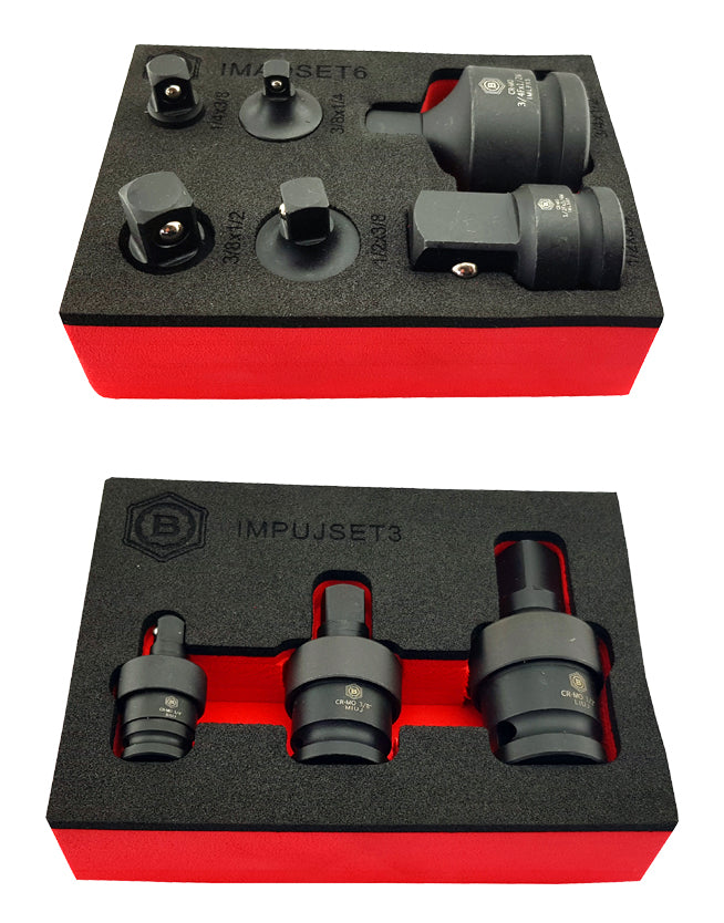 Impact Socket Adapter/Converter Set + Impact UJ Set - Britool Hallmark