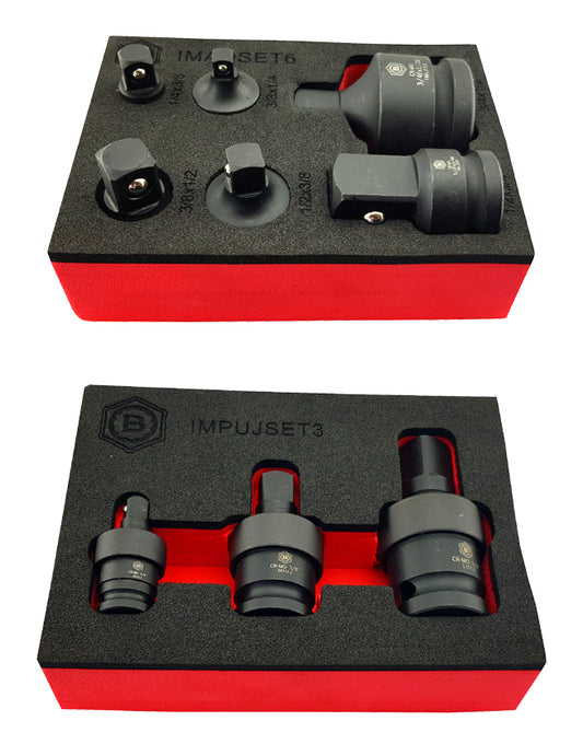 Impact Socket Adapter/Converter Set + Impact UJ Set - Britool Hallmark