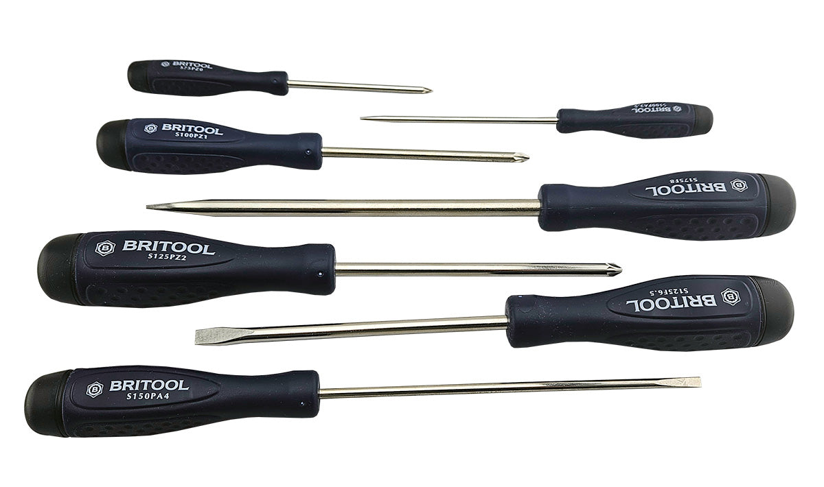 BRITOOL SCREWDRIVER SET FOR POZI & SLOTTED SCREWS