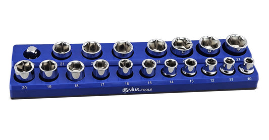 Britool Hallmark 1/2" Drive Socket Set (6-Point) in Magnetic Holder 10-27mm