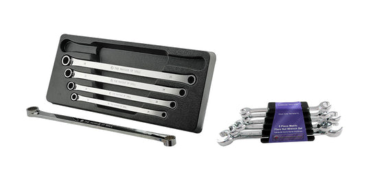 Britool  Hallmark 5pc XL Double Ring Flat Spanner Set + 5pc Flare Nut Wrench Set