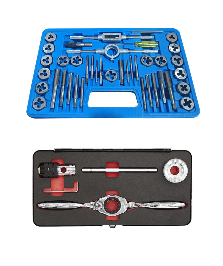 40pc Metric Tap & Die Set + Ratchet Tap & Die Holder Set