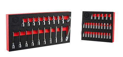 20Pc 3/8" Hex/Allen Bit Socket Set Std & Long + 28Pc Torx/Hex/Spline Set