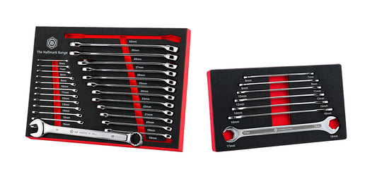 Britool 25pc Combination Spanner Set 6-32mm + 7pc Ultra Thin Spanner Set