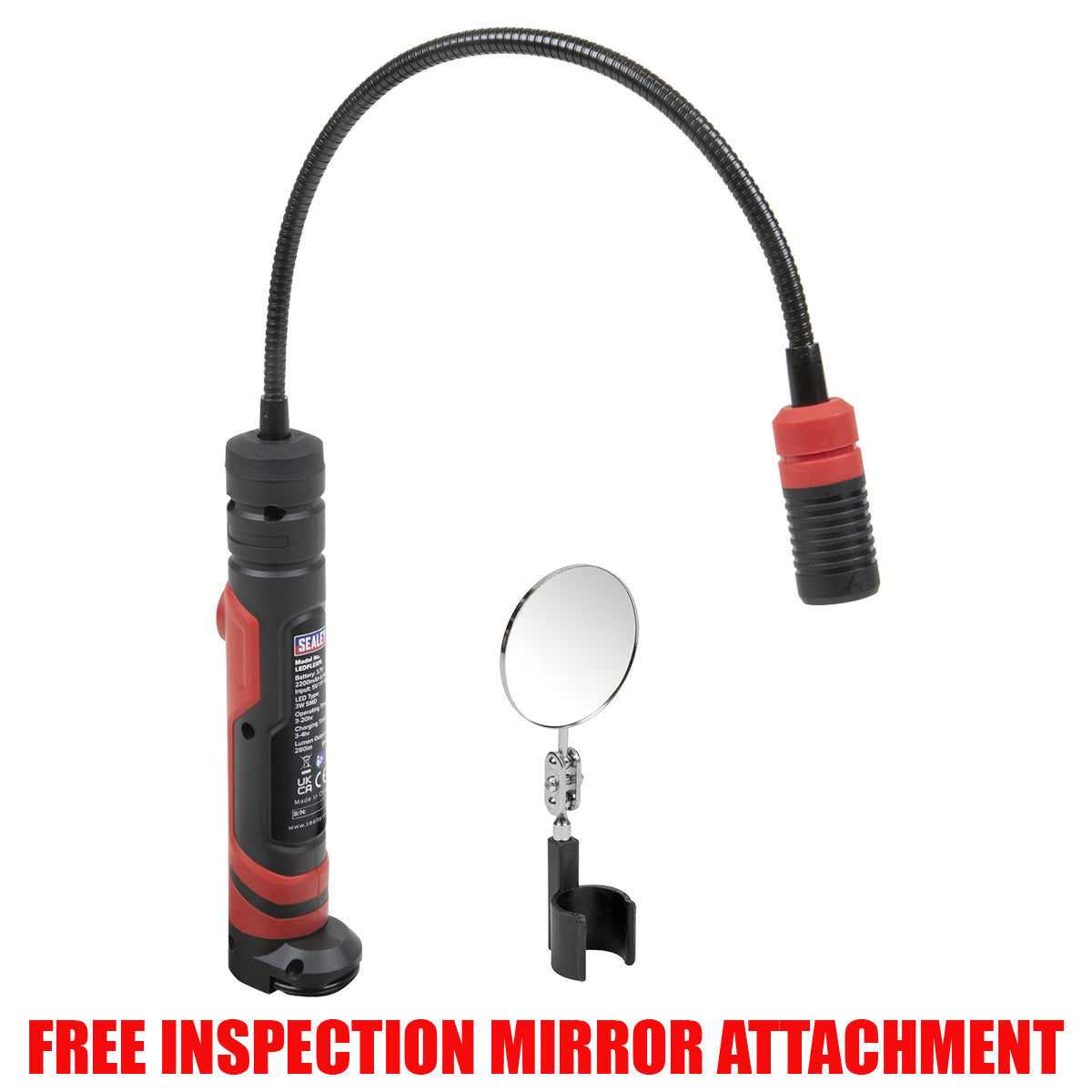 3W LED Flexi Work Light + FREE Inspection Mirror Attachment