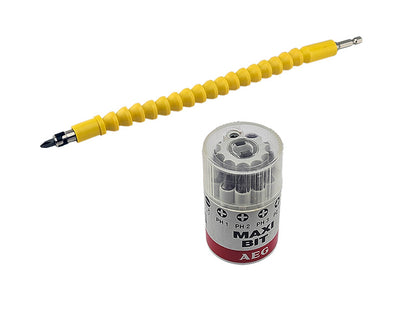 300mm Flexible Bit Adaptor Extension with Bit Set