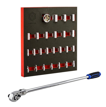 Britool 1/2" Drive Socket Set (6-Point) Sizes 10-36mm + FREE Ratchet