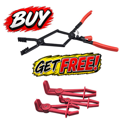 Hose Clamp Pliers with Double Joint 430mmL + FREE Angled Hose Clamp Set