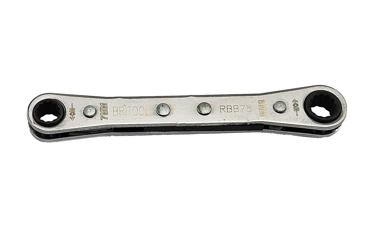 Britool Hallmark Ratcheting Box Wrench / Ring Spanner 7 X 8mm - Rbb78