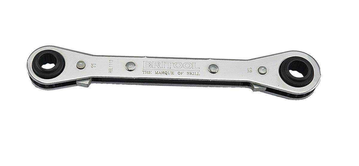 Britool Metric Latch-On Flat Ratcheting Ring Spanner Range