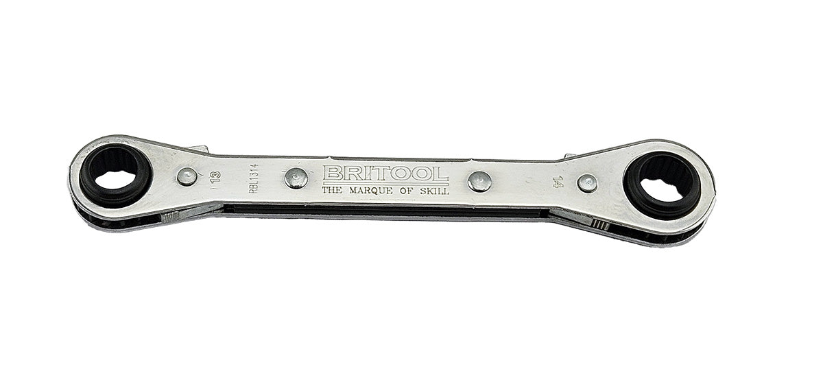 Britool Metric Latch-On Flat Ratcheting Ring Spanner Range
