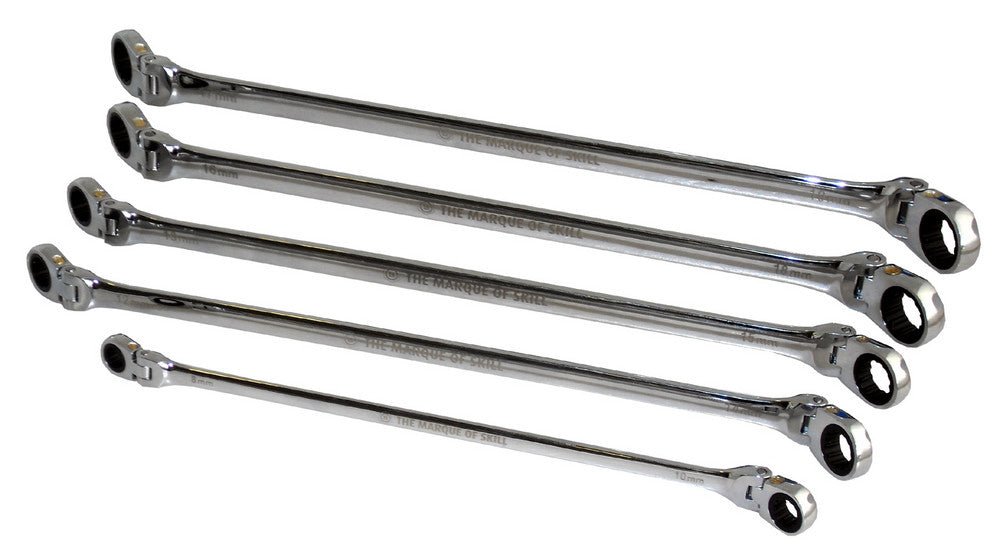 Extra Long Flexi Ratchet Ring Spanner / Wrench Range From Britool Hallmark V3