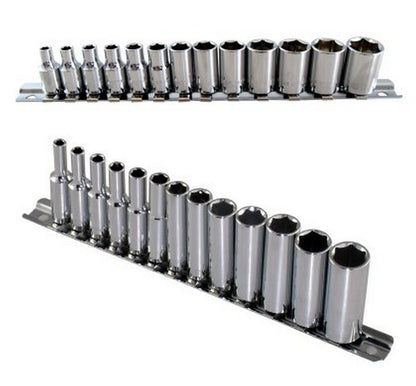 1/4" Drive Standard & Deep Socket Sets 4-14mm From Britool Hallmark