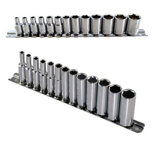 1/4" Drive Standard & Deep Socket Sets 4-14mm From Britool Hallmark
