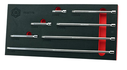 1/4" Drive Socket, Ratchet & Accessory Set + Extension Bar Set