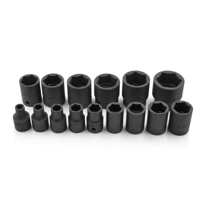 15Pc 1/2" Dr. AF Impact Socket Set Genius Tools 3/8" - 1-1/4" TF-415S