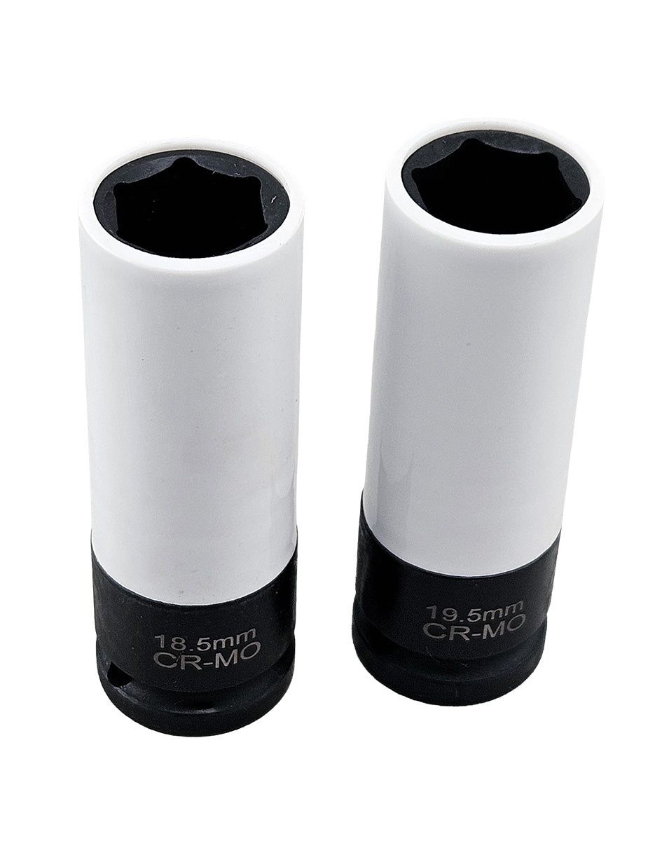 Half-Size Alloy Wheel Nut Sockets 18.5mm & 19.5mm