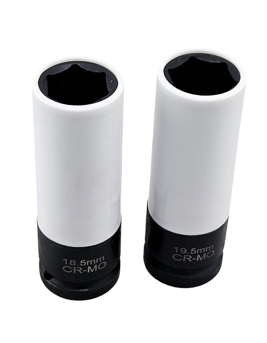 Half-Size Alloy Wheel Nut Sockets 18.5mm & 19.5mm