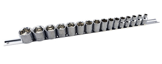 16pc 3/8" Drive Metric Socket Set 6-24mm - 6-point