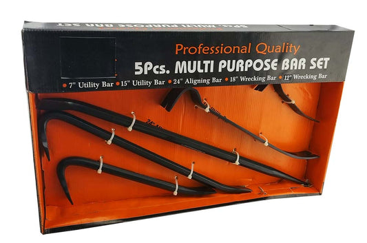 5PC MULTI PURPOSE WRECKING / CROW BAR SET