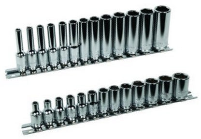 1/4" Drive Metric Standard & Deep Hexagon (6-Point) Socket Sets 4mm-14mm