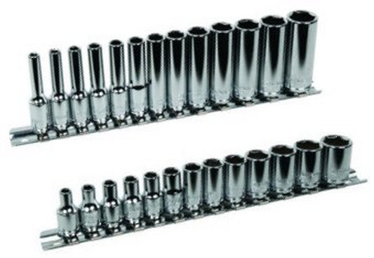 1/4" Drive Metric Standard & Deep Hexagon (6-Point) Socket Sets 4mm-14mm