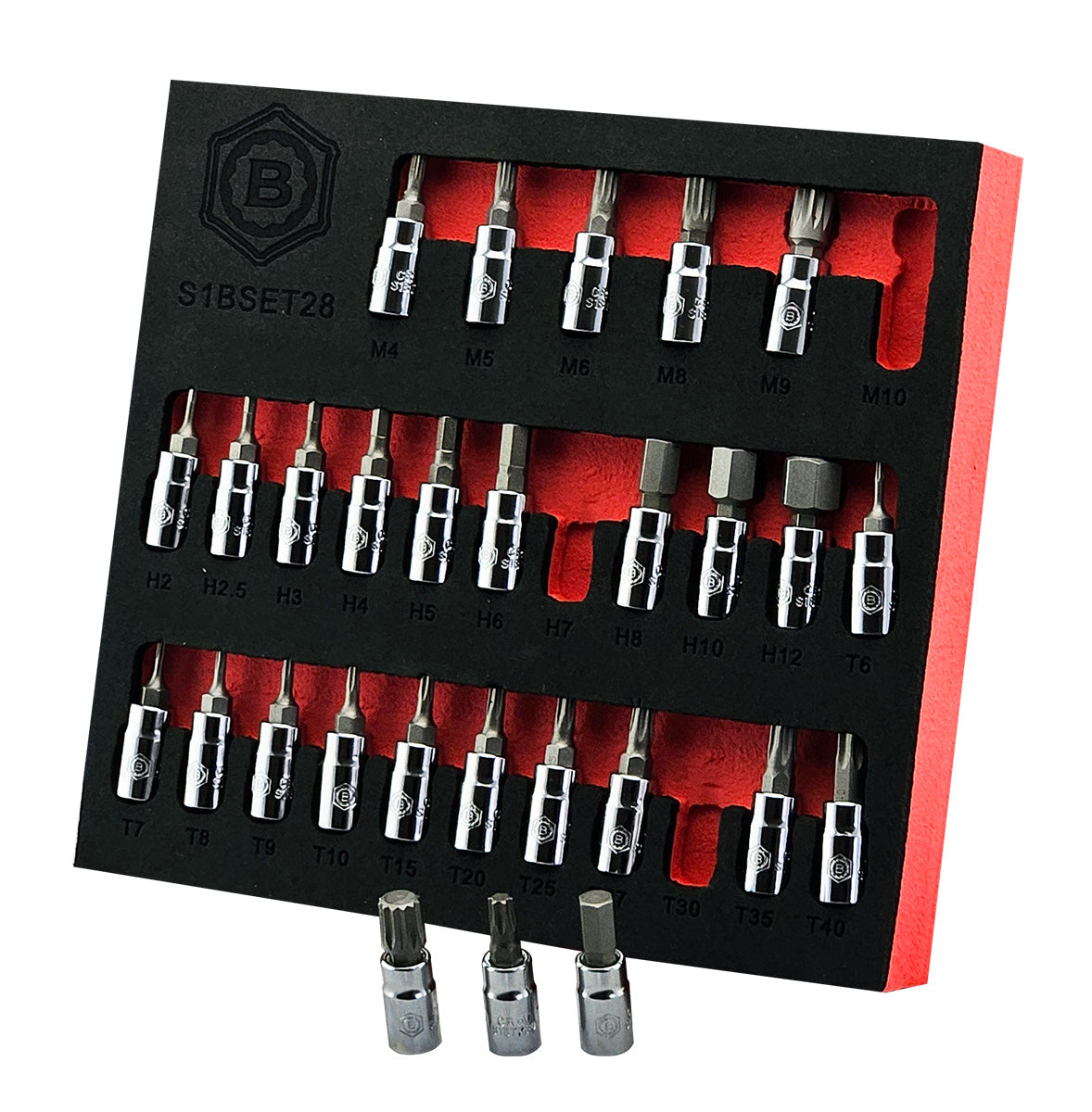 BRITOOL HALLMARK HEX, TORX AND SPLINE BIT SOCKET SET- 28 PIECES ...