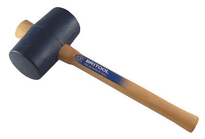 Britool Rubber Mallet With Hickory Shaft 750 Grams