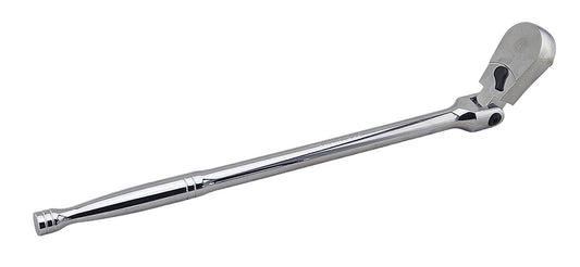 A Britool low-profile chrome ratchet with 180 degrees flexi head.